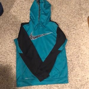 Teal Nike Hoodie w/ Camo Hood!